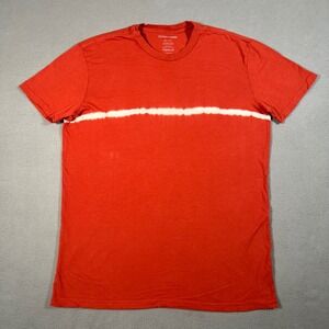 Outerknown Mens T Shirt Small Red Organic Cotton Stripe Casual Short‎ Sleeve